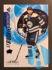 2020-21 SP Rookie Authentics Blue Liam Foudy RC #105 Blue Jackets